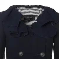 人気モデル✨CHANEL 編み込みココボタン　コート 美品 シャネル ロングコート ブラック ココボタン P75846 V67163