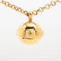 ◇セリーヌ◇GP/ロゴ/ボール/ネックレス/ブランド/ゴールド セリーヌ ネックレス GP ゴールド ロゴ ボール A3772563｜中古