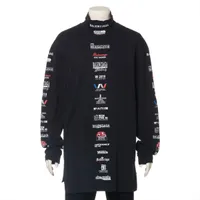 漆黒に宿る退廃美【BALENCIAGA】ロゴ コットンジャージーTシャツ Balenciaga - Logo-Print Distressed Cotton-Jersey T-Shirt