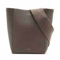 8.6までSALE CELINE サングル　バケット　スモール ベージュ セリーヌ サングルバケット レザー ショルダーバッグ ベージュ