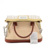 直営店☆MaisonMargiela☆ 5AC レザー 2WAY ハンドバッグ/ BEIGE 楽天市場】Maison Margiela メゾンマルジェラ バッグ 5AC