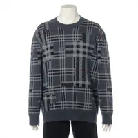 バーバリー ティッシ期 カシミヤ ニット XL メンズ グレー 8045016