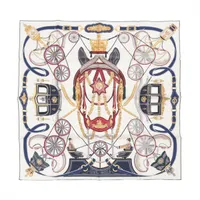 HERMES 新作 スカーフ 上品 シルク お洒落カレ90 Stately Wheels HERMES】シルク100%☆上品スカーフ カレ 90 Stately Wheels