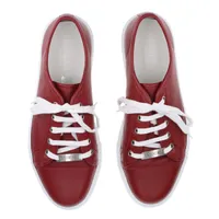 GUCCI レザー 赤 スニーカー GUCCI ハイカットスニーカー 赤レザー - メルカリ