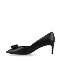値下げ‼️フェラガモ　ヴァラパンプス　型押しクロコ　ブラック　6 1/2C 未使用同様美品♥フェラガモFerragamo ヴァラ クロコ型押