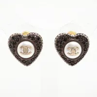 輝きを添えて☆CHANEL ピアス リボン ハート ロゴ 破格値下げ】 パール ハート シャネル ピアス co&co