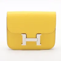 エルメス コンスタンス コンパクトウォレット バンブー/S金具 HERMES ほぼ未使用 Z刻印 エルメス コンスタンス コンパクト