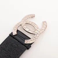 シャネル デカココマーク 07P ベルト 70 レザー×エナメル