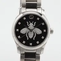 グッチ Gタイムレス 126.5 SS SS QZ 黒文字盤 あまりごま5