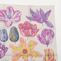 極美品 マルチカラー エルメス シルクスカーフ カレ90 チューリップマニア エルメス カレ90 Tulipomanie チューリップマニア スカーフ