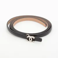 『美品』♡CHANELウッドミュール♡ココマークベルト CHANEL シャネル チェーンベルト ココマーク シルバー
