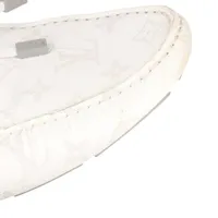 Louis Vuitton ホワイト ドライビィングシューズ　6 1/2 ヴィトン LVドライバーライン 22年 レザー ドライビングシューズ