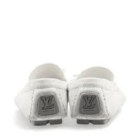 Louis Vuitton ホワイト ドライビィングシューズ　6 1/2 ヴィトン LVドライバーライン 22年 レザー ドライビングシューズ