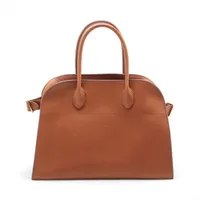 ザロウ ソフトマルゴー12 レザー ハンドバッグ ブラウン