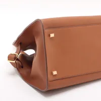 ザロウ ソフトマルゴー12 レザー ハンドバッグ ブラウン