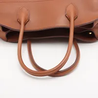 ザロウ ソフトマルゴー12 レザー ハンドバッグ ブラウン