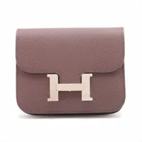 エルメス コンスタンス コンパクトウォレット バンブー/S金具 HERMES ほぼ未使用 Z刻印 エルメス コンスタンス コンパクト