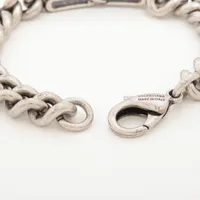 バレンシアガ インターロックBBロゴ ブレスレット GP シルバー