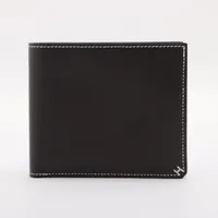 エルメス Hセリエ レザー コンパクトウォレット ブラック シルバー金具
