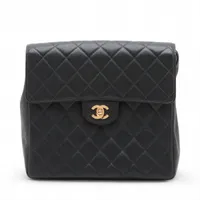 ★やっぱり素敵！SO BLACK★【CHANEL】マトラッセバックパック マトラッセ バックパック リュック ブラック 黒[AS4399 B14256