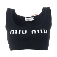 MIU MIU ブラック タンクトップ 38 miu miu ブラック タンクトップ - メルカリ