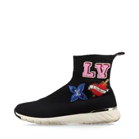 ルイヴィトン LOUIS VUITTON アフターゲームライン ソックス スニーカー ニットファブリック ブラック レディース 中古 LOUIS VUITTON - 極美品☆LOUIS VUITTON ルイヴィトン アフター