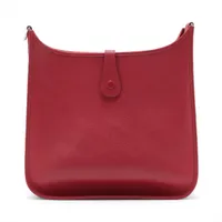 エルメス エブリン1 33 GM トゴ ルージュヴィフ シルバー金具 □C:1999