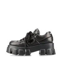PRADA モノリススニーカー 厚底 36 プラダ モノリス レザー スニーカー 36 レディース ブラック 119