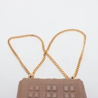 バーバリー TB ローラ レザー チェーンショルダーバッグ ベージュ