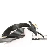 【ブラックレザーにCCマークがかっこいい☆】CHANEL サンダル シャネル マトラッセ レザー サンダル 38C レディース ブラック