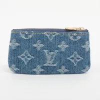 ルイヴィトン LV × TM ポシェット　クレ　ケース　村上隆　デニム ヴィトン×村上隆 LV×TM カードキーケース ポシェットクレ