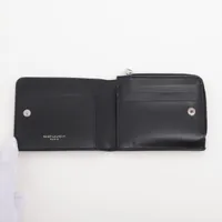 サンローランパリ YSLロゴ レザー 二つ折り財布 ブラック 644587
