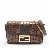 未使用級✨フェンディ ズッカ ミニ バニティバッグ ハンドバッグ ブラウン FENDI - フェンディ ズッカ柄 バニティバッグ レディース 【中古