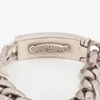 クロムハーツ ID ブレスレット 925 126.2g フローラルハート 13リンク