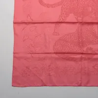 HERMES シルクモスリン ストール ジャングル・ラブ ピンク 60×170 中古・古着通販】HERMES (エルメス) カシミヤシルクストール ピンク