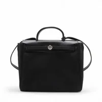 エルメス★エールバッグ トワル アンド PM HERMES エルメス エールバッグPM ナチュラル/ブラック シルバー