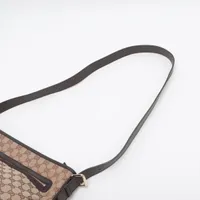 グッチ GGキャンバス キャンバスxレザー ショルダーバッグ