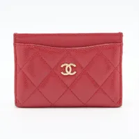 CHANEL 名刺入れ カードケース ビコローレ ギャランティカード付き レッド シャネル カードケース/パスケース｜中古ブランド品・ブランド