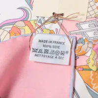 エルメス カレ90 アカデミア イピカ スカーフ シルク ローズボンボン