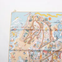 エルメス カレ90 アカデミア イピカ スカーフ シルク ブルーグラシエ