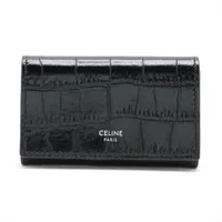 【新品・未使用⠀】CELINE 黒 レザー キーケース セリーヌ キーケース/キーアクセサリー｜中古ブランド品