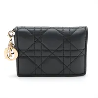 ほぼ新品　Dior　ディオール　ブラックレザー名刺入れ　パスケース 1579_3.jpg