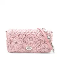 【セール】ミュウミュウ☆ラフィアクリスタルバッグ☆5BD233 ミュウミュウ ナッパクリスタル ラフィア 2WAYショルダーバッグ