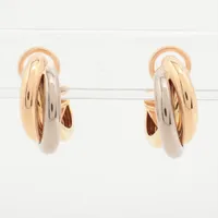 カルティエ トリニティ ピアス 750(YG×PG×WG) 9.9g A3785732｜中古