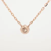 エテ ダイヤ ネックレス K18PG 0.7g 0.02 661071 A3785771｜中古