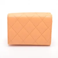 ✨新品未使用✨CHANEL三つ折り財布　マトラッセ　キャビアスキンゴールド 新品 CHANEL キャビアスキン 三つ折り 財布 マトラッセ ブラック