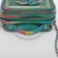 シャネル CCフィリグリー ビニールxパテントレザー バニティ