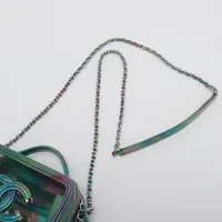 CHANELバニティ シャネル CCフィリグリー ビニールxパテントレザー バニティ