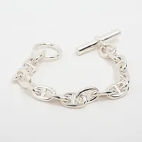 エルメス シェーヌダンクルMM ブレスレット 15コマ 925 55.6g