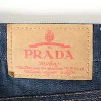 プラダ トライアングルロゴ 24年 コットン デニムパンツ M